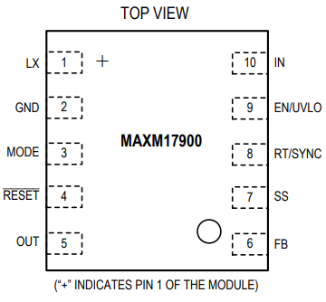 4V~21V 100mA 結(jié)構緊湊降壓型μModule電源模塊MAXM17900